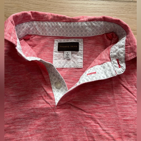 Thomas Dean Coral Pink Shirt - Picture 2 of 4